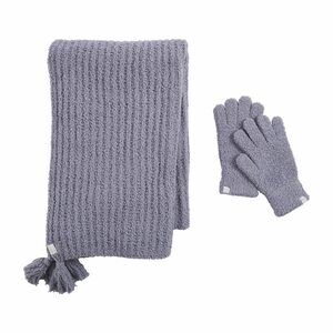 9252 Chenille Womens Gloves And Scarf Set